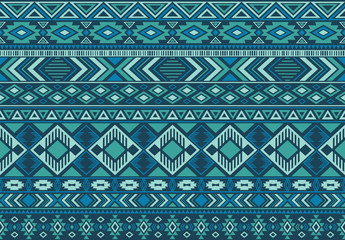 Ikat pattern tribal ethnic motifs geometric seamless vector background. Chic indonesian tribal motifs clothing fabric textile print traditional design with triangle and rhombus shapes.