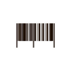 Bar code icon vector design isolated black