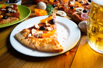 Hot pepperoni pizza