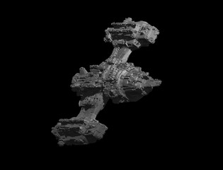 3D render of a spaceship