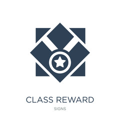 class reward icon vector on white background, class reward trendy filled icons from Signs collection, class reward vector illustration