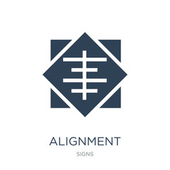 alignment icon vector on white background, alignment trendy filled icons from Signs collection, alignment vector illustration