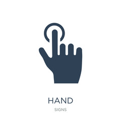 hand icon vector on white background, hand trendy filled icons from Signs collection, hand vector illustration
