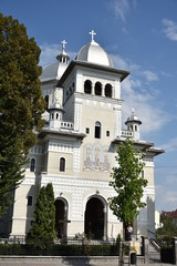 Fototapeta na wymiar Romania,Bistrita,Orthodox,Church of the Three Hierarchs,2016