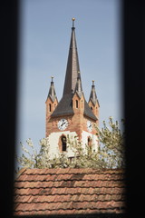ROMANIA,Bistrita,,Evangelical Church Tower  