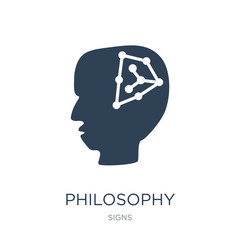 philosophy icon vector on white background, philosophy trendy filled icons from Signs collection, philosophy vector illustration