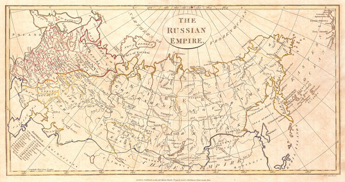 1799, Clement Cruttwell Map of Russian Empire