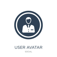 user avatar icon vector on white background, user avatar trendy filled icons from Social collection, user avatar vector illustration