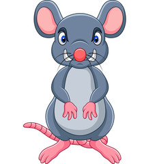 Cartoon angry mouse