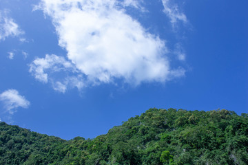 mountain and blue sky