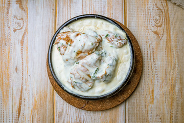 chicken chkmeruli in Georgian