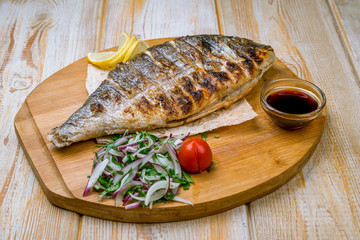 Dorado on grill