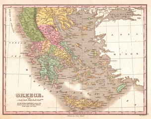 1827, Finely Map of Greece