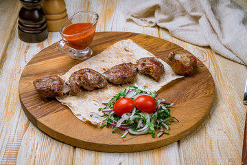 Kebab of pork