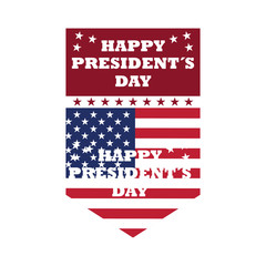 Isolated president day label. Vector illustration design