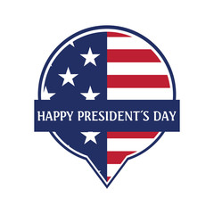 Isolated president day label. Vector illustration design