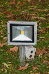 Single Outdoor  Waterproof RGB LED Floodlight,spotlight, in grass