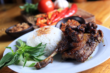 fried duck rice