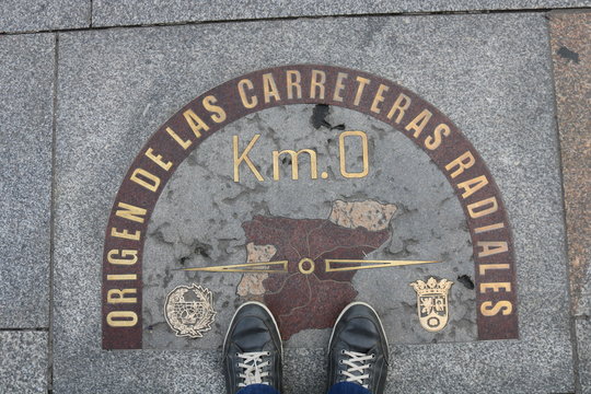 kilometer zero point in Madrid, Spain