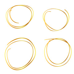 Golden multiple line Circle Frame for Certificate, Placard Go Xi Fat Cai, Imlek Moment or other China Related