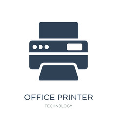 office printer icon vector on white background, office printer trendy filled icons from Technology collection, office printer vector illustration