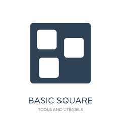 basic square icon vector on white background, basic square trendy filled icons from Tools and utensils collection, basic square vector illustration