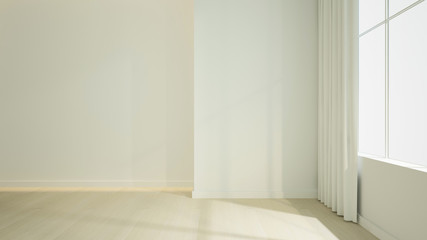 empty space interior 3d rendering in hotel	