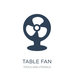 table fan icon vector on white background, table fan trendy filled icons from Tools and utensils collection, table fan vector illustration
