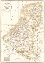1832, Delamarche Map of Holland and Belgium