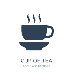 cup of tea icon vector on white background, cup of tea trendy filled icons from Tools and utensils collection, cup of tea vector illustration