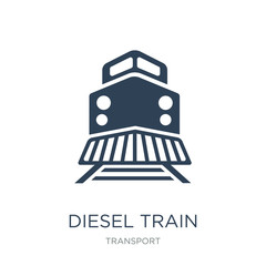 diesel train icon vector on white background, diesel train trendy filled icons from Transport collection, diesel train vector illustration