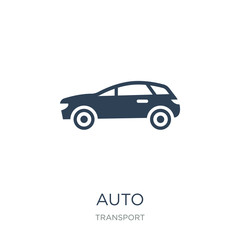 auto icon vector on white background, auto trendy filled icons from Transport collection, auto vector illustration