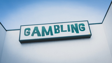 gambling sign in las vegas