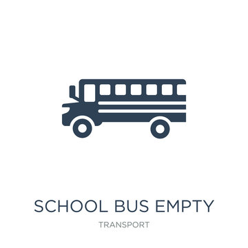 school bus empty icon vector on white background, school bus empty trendy filled icons from Transport collection, school bus empty vector illustration