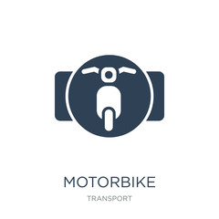 motorbike icon vector on white background, motorbike trendy filled icons from Transport collection, motorbike vector illustration