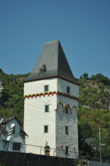 Fototapeta na wymiar Castles in southwestern Germany in the area sankt goarshausen Rhine- Rhine River, Germany