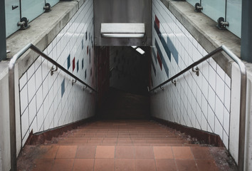 stairway down into the subway system
