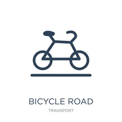 bicycle road icon vector on white background, bicycle road trendy filled icons from Transport collection, bicycle road vector illustration