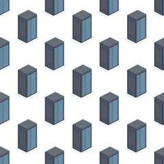 Fototapeta premium Servers pattern repeat seamless on white background. Vector illustration.