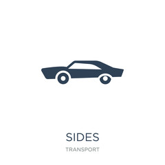 sides icon vector on white background, sides trendy filled icons from Transport collection, sides vector illustration