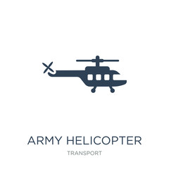 army helicopter icon vector on white background, army helicopter trendy filled icons from Transport collection, army helicopter vector illustration