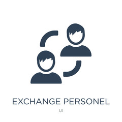 exchange personel icon vector on white background, exchange personel trendy filled icons from UI collection, exchange personel vector illustration - obrazy, fototapety, plakaty