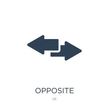 opposite directions icon vector on white background, opposite directions trendy filled icons from UI collection, opposite directions vector illustration