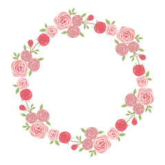 Rose flower frame illustration