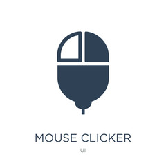 mouse clicker icon vector on white background, mouse clicker trendy filled icons from UI collection, mouse clicker vector illustration