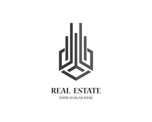 Real estate logo icon illustration