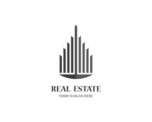 Real estate logo icon illustration