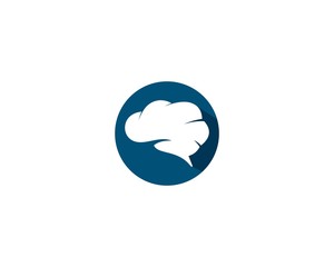 Brain logo template vector icon illustration