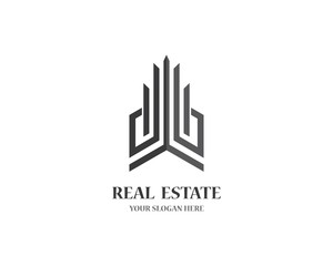 Real estate logo icon illustration