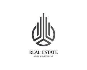 Real estate logo icon illustration